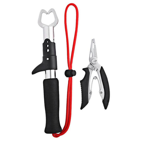 Buy luremax Fishing Pliers kit, Fish Lip Gripper Upgraded Muti-Function  Fishing Pliers Hook Remover Split Ring (Fishing Tool Set - Black Pliers)  Online at Low Prices in India 